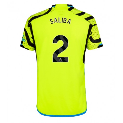 Pánský Fotbalový dres Arsenal William Saliba #2 2023-24 Venkovní Krátký Rukáv